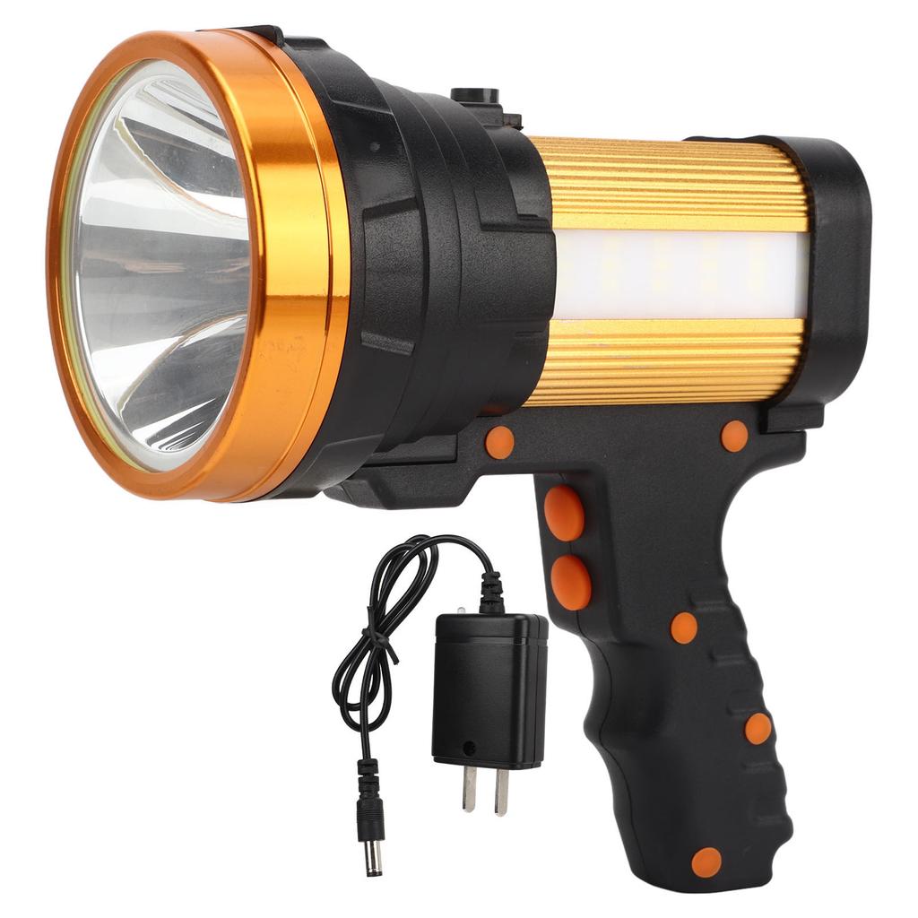 Handheld Spotlight Professional Hight Brightness LED Rechargeable Flashlight for Outdoor Camping Home