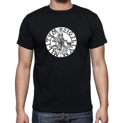 Sigillvm Militvm Pferde Tempelritter Jesus T-Shirt