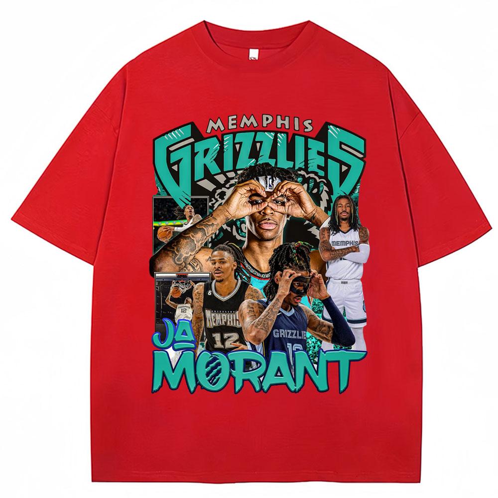 Ja Morant 12 Memphis Graphic T Shirt Basketball Fans Gifts Short Sleeve Vintage Unisex Women Harajuku Fashion Tshirts Streetwear S
