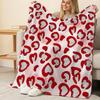Heart Series Flannel Throw Blanket Thick & Warm, Soft & Cozy, Perfect for Guest Room Single Use, Home Decor, Halloween & Christmas