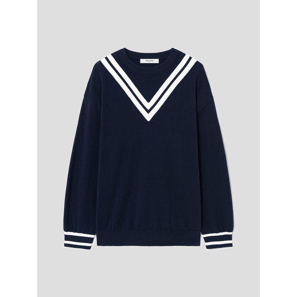 Свитшот 8Seconds Color Block Темно-синий Navy/S