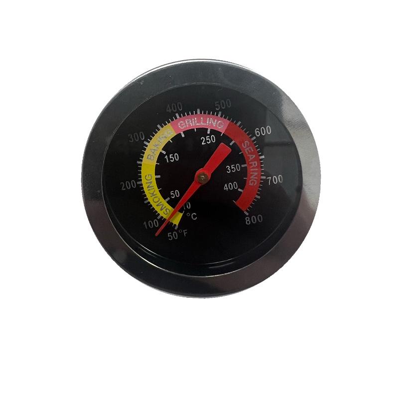JX-5M-8 52mm Multi-color Bimetal BBQ Grill and Oven Thermometer, Stainless Steel With Butterfly Nut