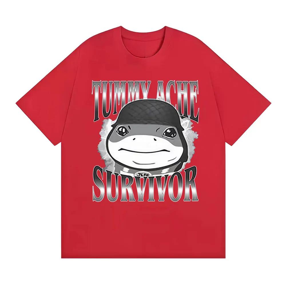 

Funn Tummy Ache Survivor Jeff The Land Shark Helmet Meme T Shirts Unisex Women Fashion Humor Vintage Short Sleeve Oversized Tshirt S
