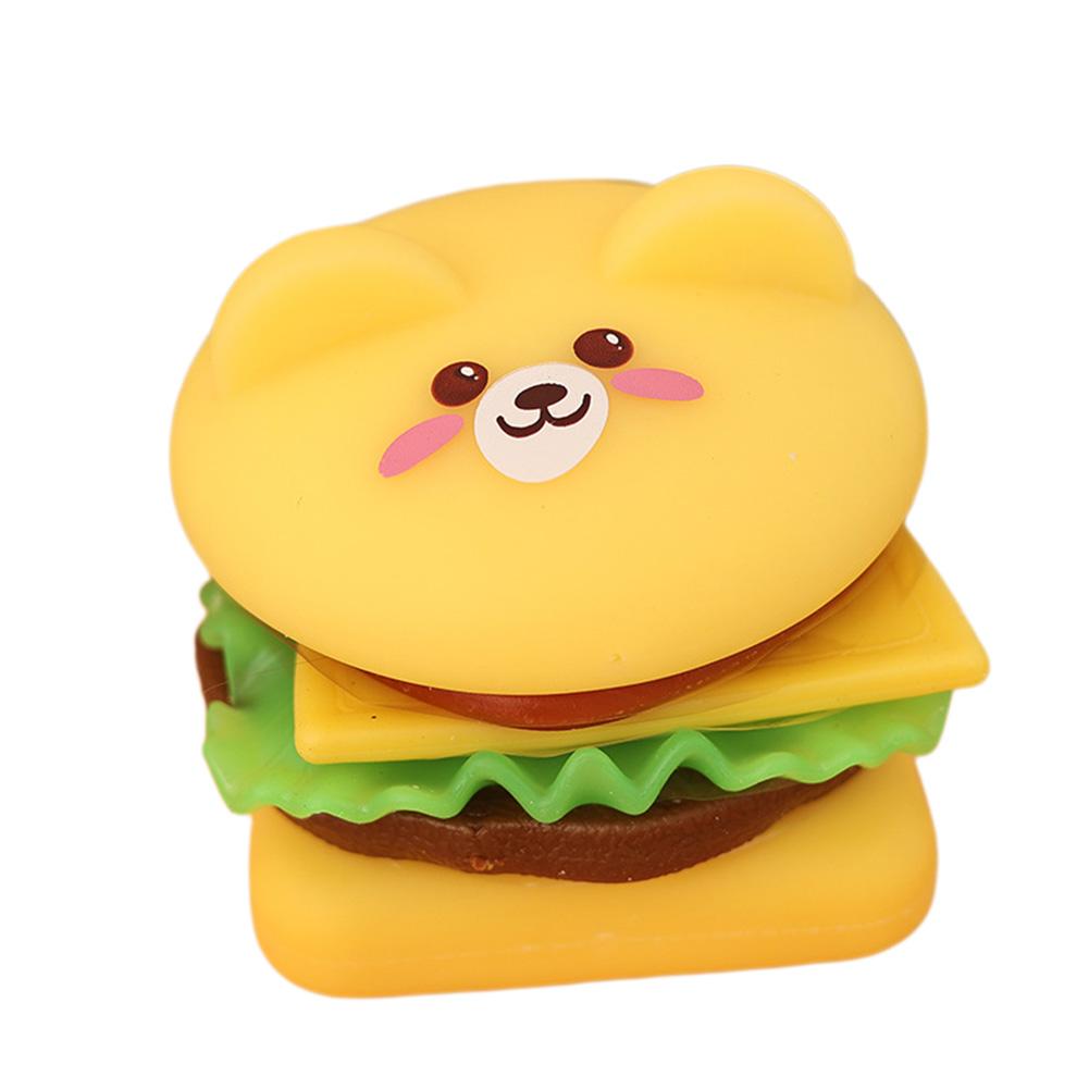Cartoon Squeeze Toy Cute Animal Hamburger Stress Relief Toy DIY Stacking Food Squeeze Toy Gifts For Boys Girls