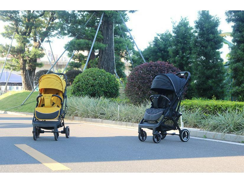 BB Leichter Kinderwagen: Ein-Knopf-Faltung, Stoßdämpfend, Verstellbarer Sitz zum Sitzen oder Liegen.