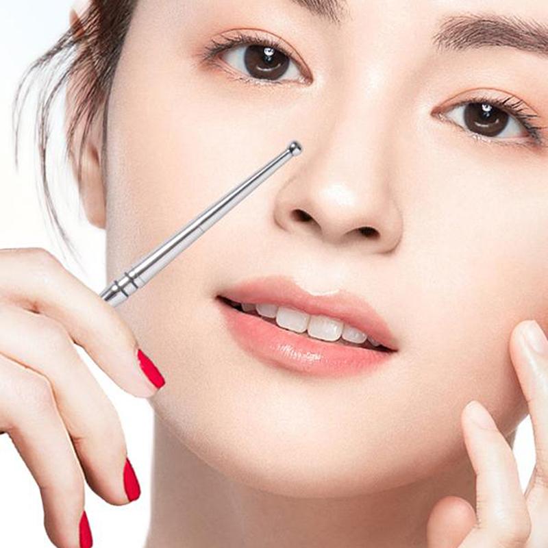 

1 шт. Ручка для акупунктуры с двойной головкой, инструменты для рефлексотерапии лица, инструмент для массажа триггерных точек из нержавеющей стали, инструмент для массажа глубоких тканей