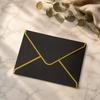 Stiff Double Offset Paper 5Pcs Western Style Envelopes with Gold Foil Trim, Invitation Edge Greeting Card Holders for Wedding, Cards, Business
