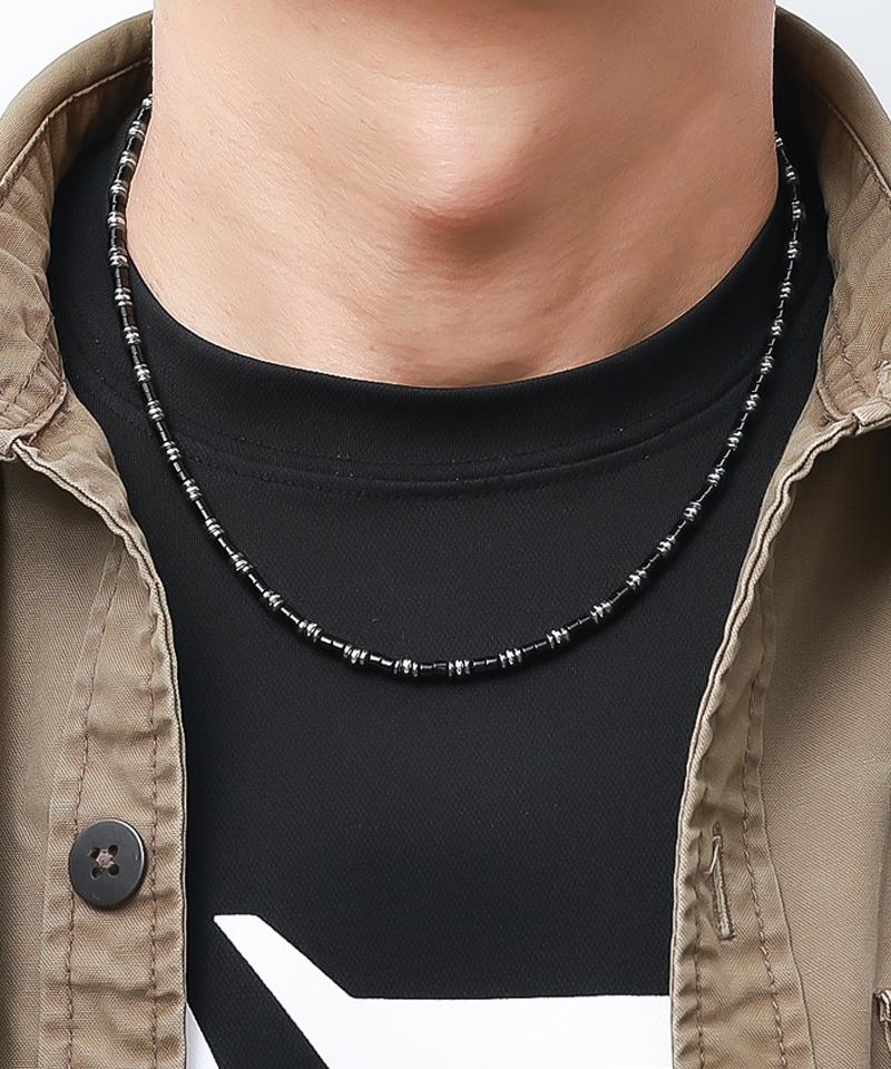 Blancier Pure Onyx Bm265N1265 Gemstone Beads Men'S Women'S Necklace