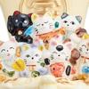 Ale-net Lucky Charm, Maneki-neko (Lucky Cat), Seven Lucky Cats, Treasure Ship, Cream, W14 X D14 X H16.5cm, Ceramic, Seto Ware