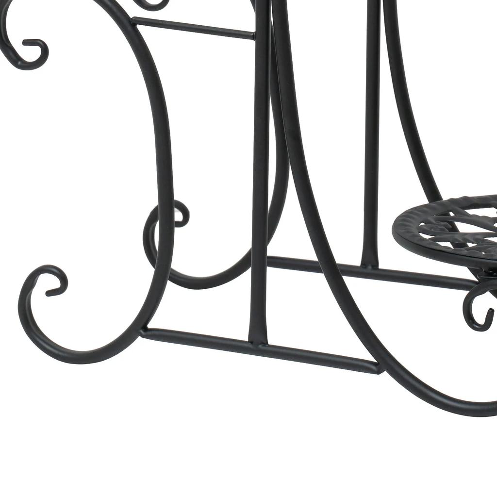 4 Pots Metal Flower Plant Stand Indoor&Outdoor 4-Tier Plant Shelf Display Flower Pot Holder Stand for Patio Garden Corner