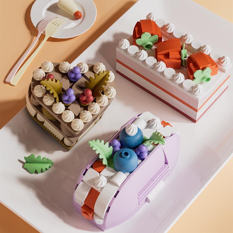 Toylinx Cute Dessert Toys Model Building Blocks 12 Types Plastic Cake Blocks Toys Girls Birthday Gift For Boys Girls And Friends