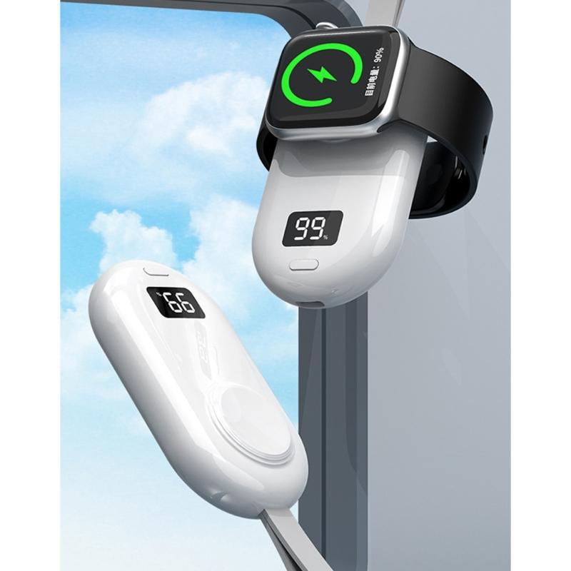 Pohodlná magnetická nabíječka Mini přenosný powerbanka Všestranná mini powerbanka Šikovná nabíječka pro hodinky 9/Ultra/8/7/6/5