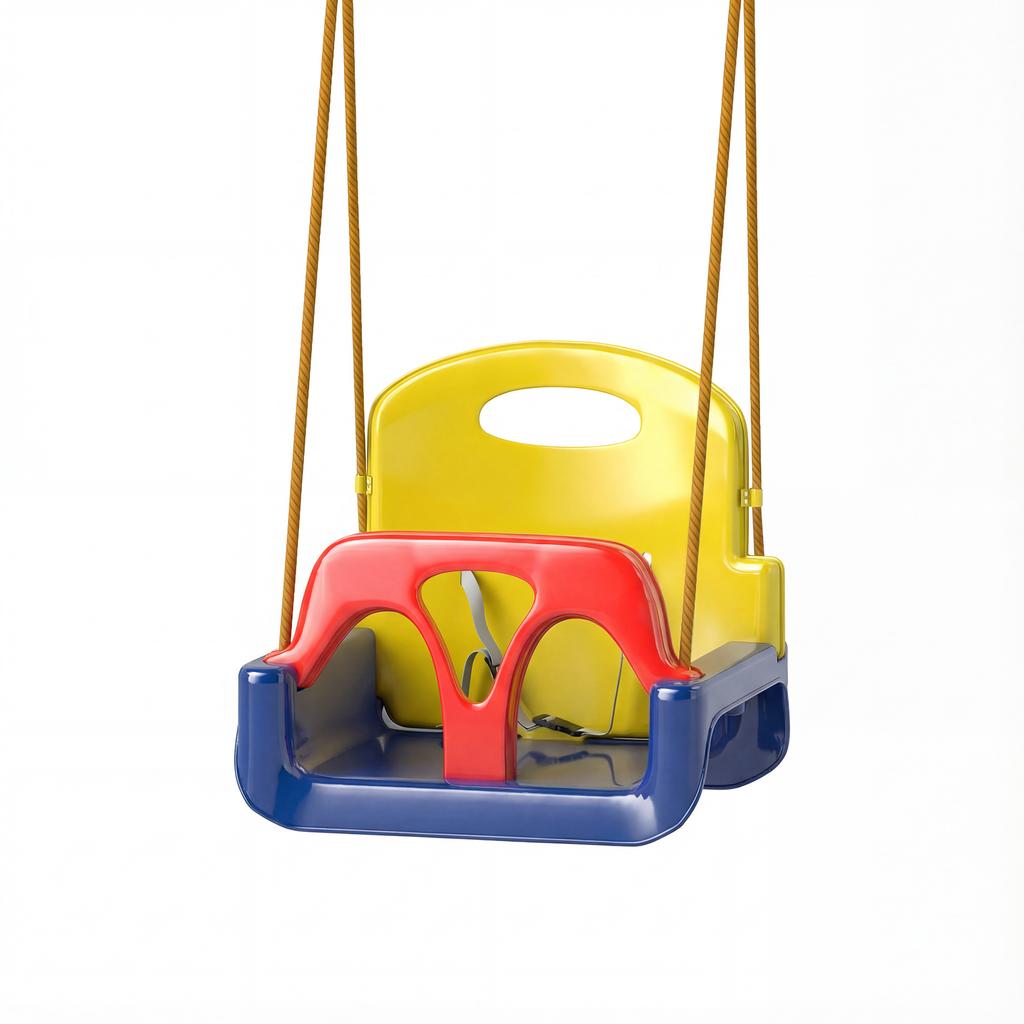 Children's Swing Seat, 3-in-1 Convertible, Removable Backrest, T-Bar, Adjustable Height