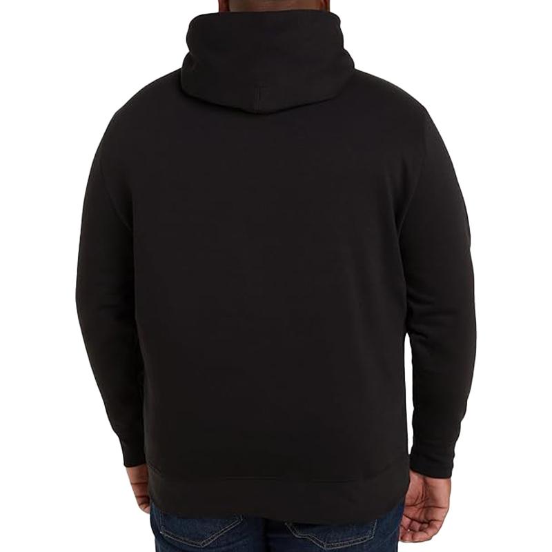 Tommy Jeans Men' Black Kangaroo Sweatshirt Plus Size Dm0Dm17988-Bds 5Xl