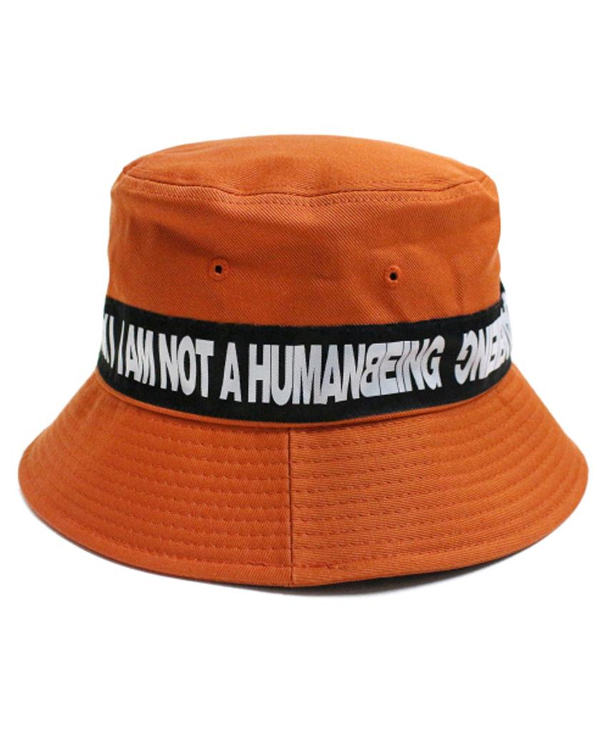 Aimnaseohyumeonbiing Basic Logo Tape Bucket Hat - Orange