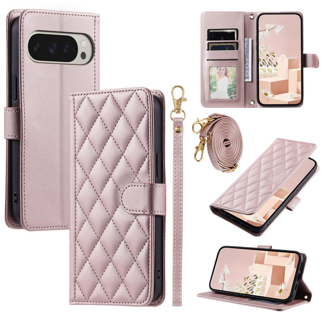 Crossbody Leder Geldbörse Kartenfach Hülle für Google Pixel 10 9 Pro XL 9A 8A 8Pro 7 Pixel8 Pixel7 Lanyard Tasche Klappständer Hülle