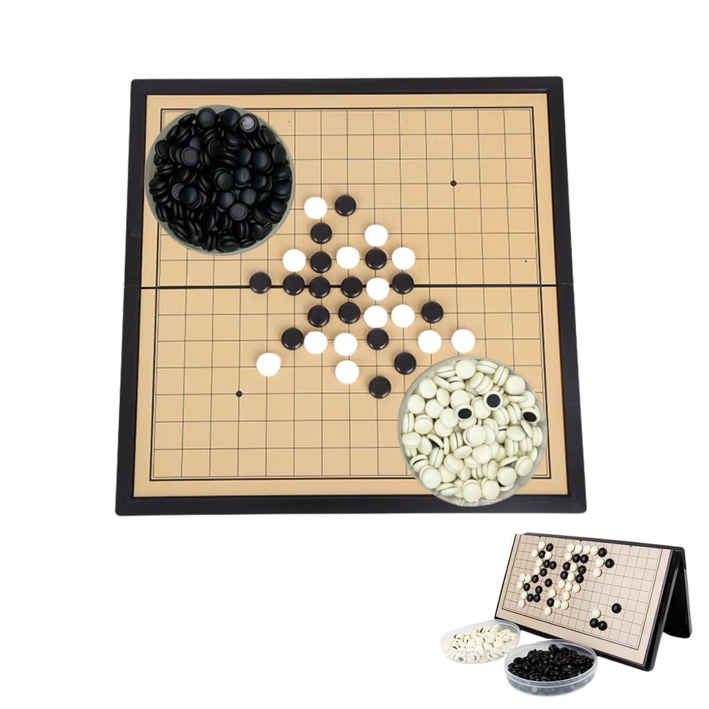HAPPY SUGAR Go Set Go Board with Magnetic with Go Stone 19x19 37x37cm - Design, Portable, Foldable, Case, Board,