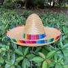 1pc Woven Straw Hat, Mexican Straw Hat, Pointed Hat, Straw Hat, Sun Hat, Party Handmade Hat, Ball Photography Hat