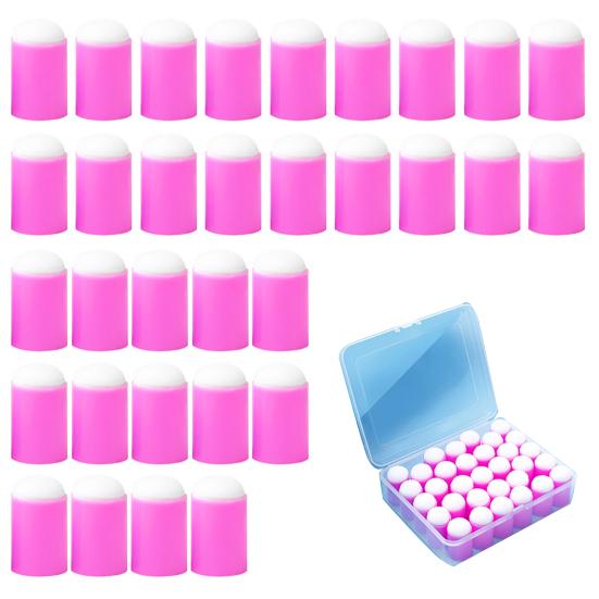 30/32Pcs Finger Sponge Daubers Painting Sponges Set with Storage Box Craft Sponge Daubers for DIY Crafting Card Making Painting Stamping