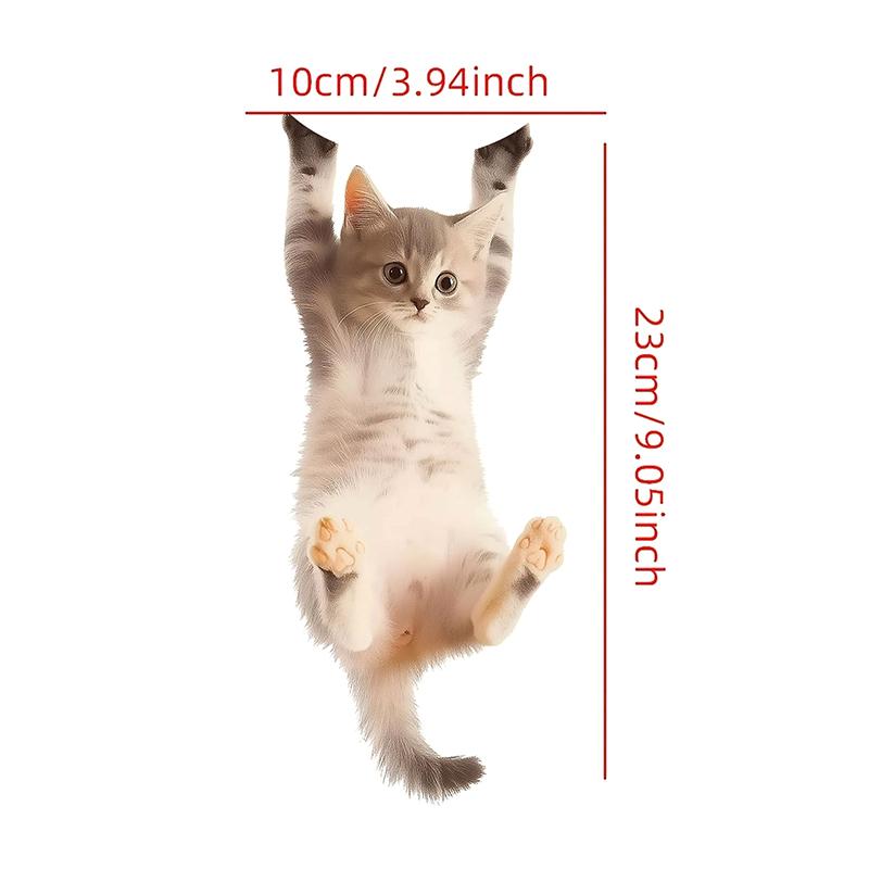 

Забавная наклейка на ручку двери кошки, самоклеящаяся наклейка на стену для спальни и гостиной, ванной комнаты, домашний декор