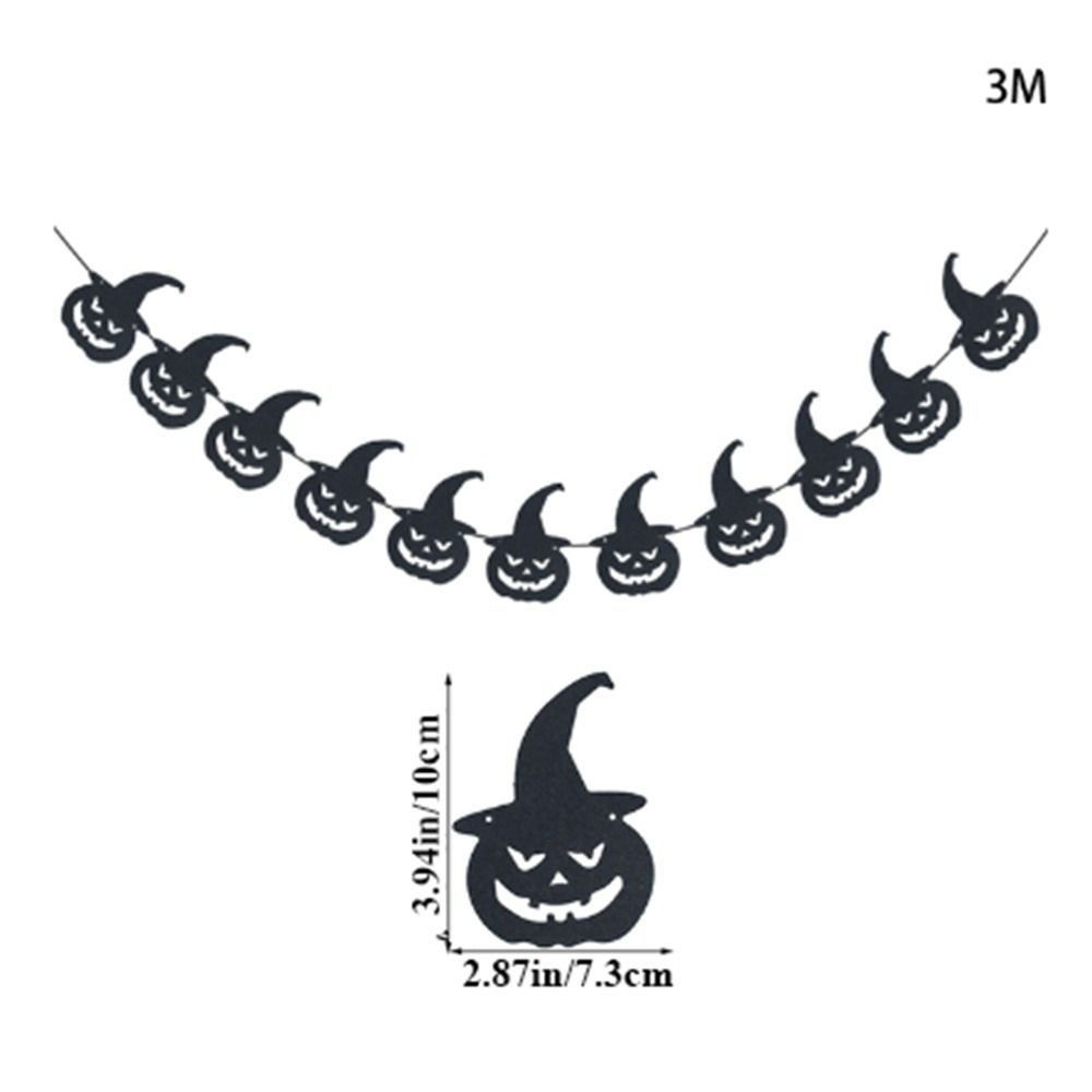 Pumpkin Black Pumpkin Banner Paper Hallween Hanging Garland Hanging Flags   Festival