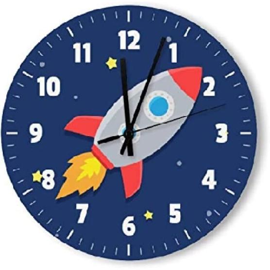 ArogGeld Gray and White Elephant Wall Clock Nursery Wood Clock 10 Inch Silent Non-Ticking Wooden Wall Clocks Battery Operated Living Room Bedroom