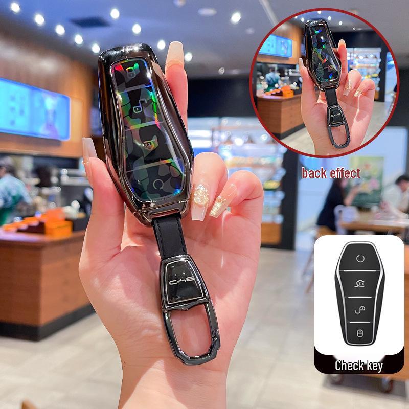 BYD Key Case for Song Plus, Qin DMi, Han EV, Dolphin, Seagull - Metal Buckle Full Coverage Accessories