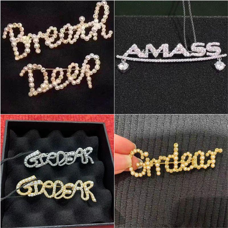 

Girdear Amass Official Website 2024 New Arrival Genuine Goods Luxury High-End Deep Breath English Letter Brooch Ornament Female Single Deep