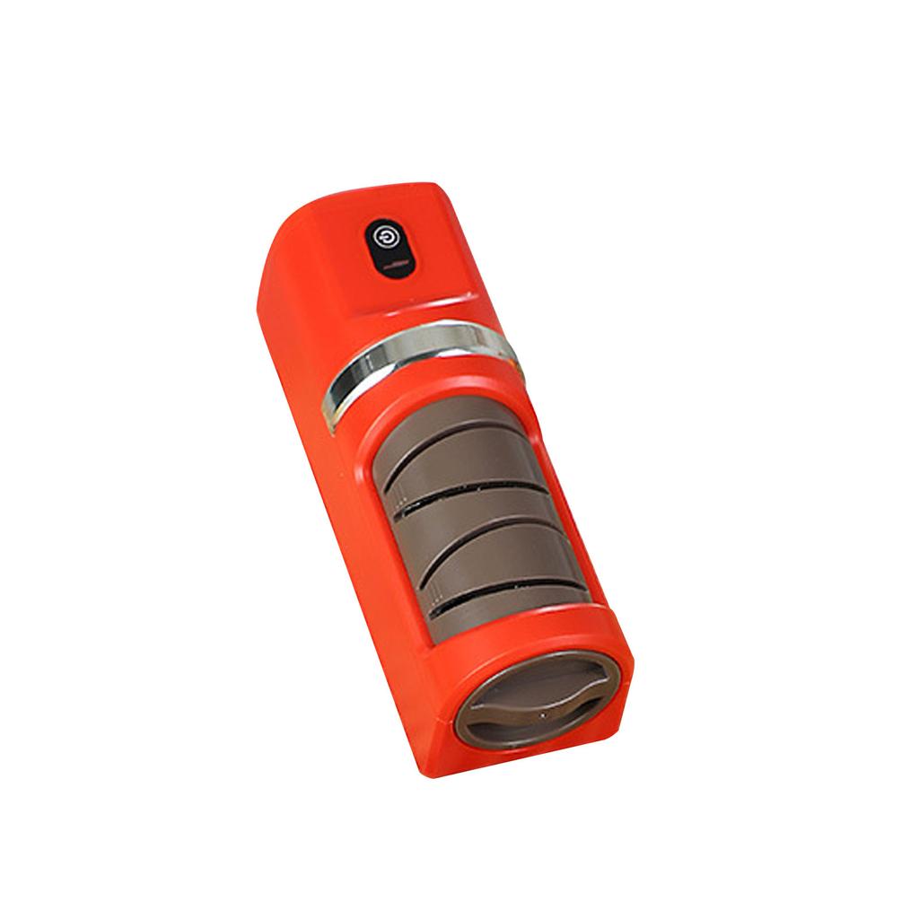 Electric Knife Sharpener Portable USB Rechargeable with Non Slip Base Coarse Fine Grinding Wheel for Kitchen Chef Home