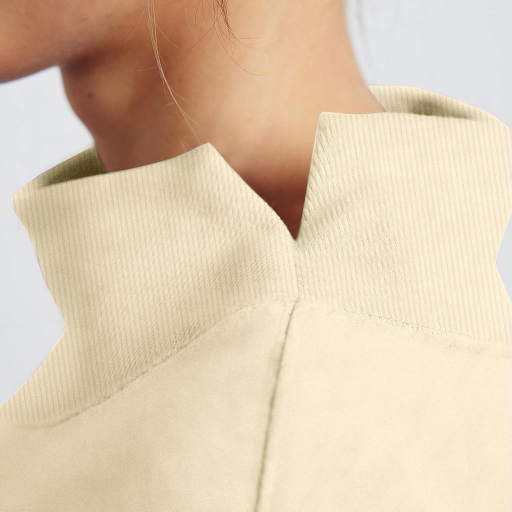 Modischer lockerer Damen-Hoodie mit hohem Kragen und langen Ärmeln, Pullover-Oberteil