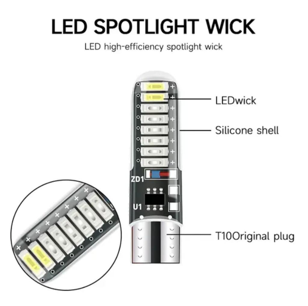 Super Bright Strobe, RGB, 7-Color Glow, T10 LED Position, Sphere, Light, Position Lamp,