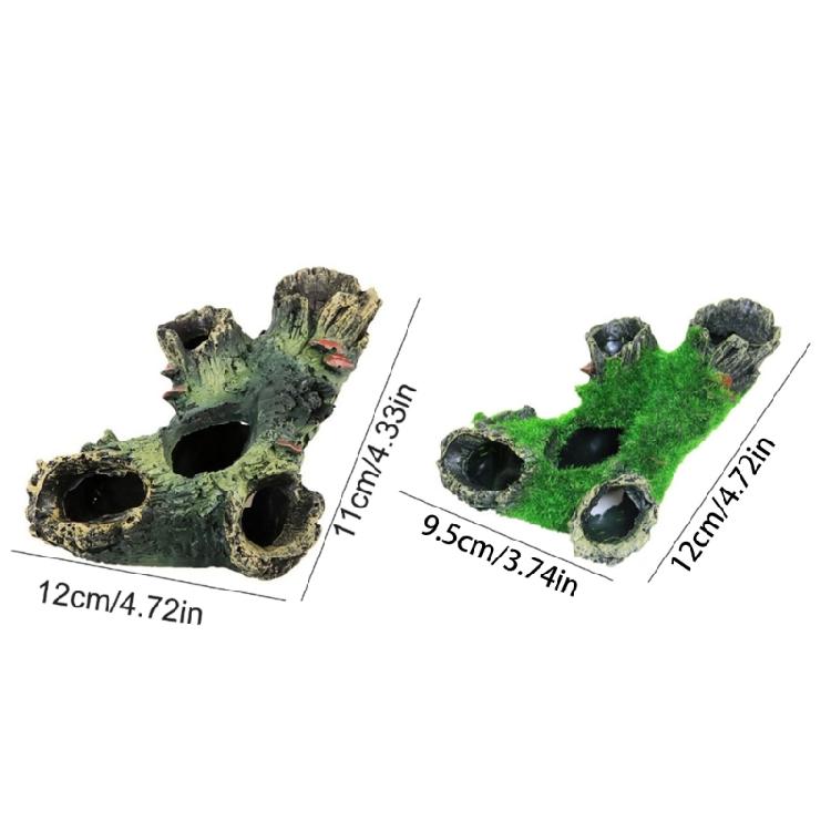 Aquariums Landscape Moss Tree Hole Model Statue Fishtanks Landscaping Ornaments Tree Stump Fishtanks Accessories