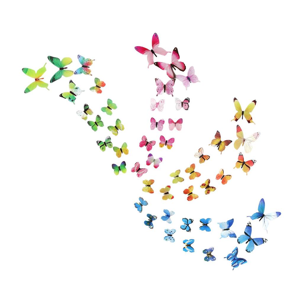 12Pcs Butterfly Stickers Decorative Luminous 3D Butterfly Wall Decals for Doors