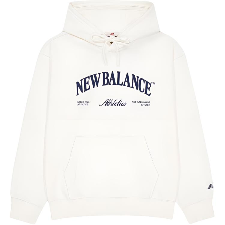 New Balance Sweatshirts Men s Ivory White Hooded Moderate Regular NCF31161-IV XL