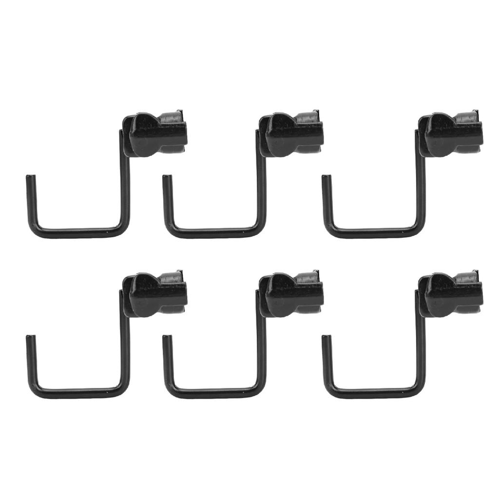 6PCS L Track Hook Double Stud Tie Down Fitting Carbon Steel for Truck Bed Trailer Cargo Control Pickup RV ATV