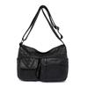 Women's bag new soft leather messenger bag solid color urban simple fashion shoulder bag mother bag