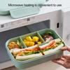 2000ML Double Layers Lunch Box with Spoon Fork Cutter Airtight Lid Food Grade Dishwasher Microwave Freezer Safe Students Thermal Bento Food Container