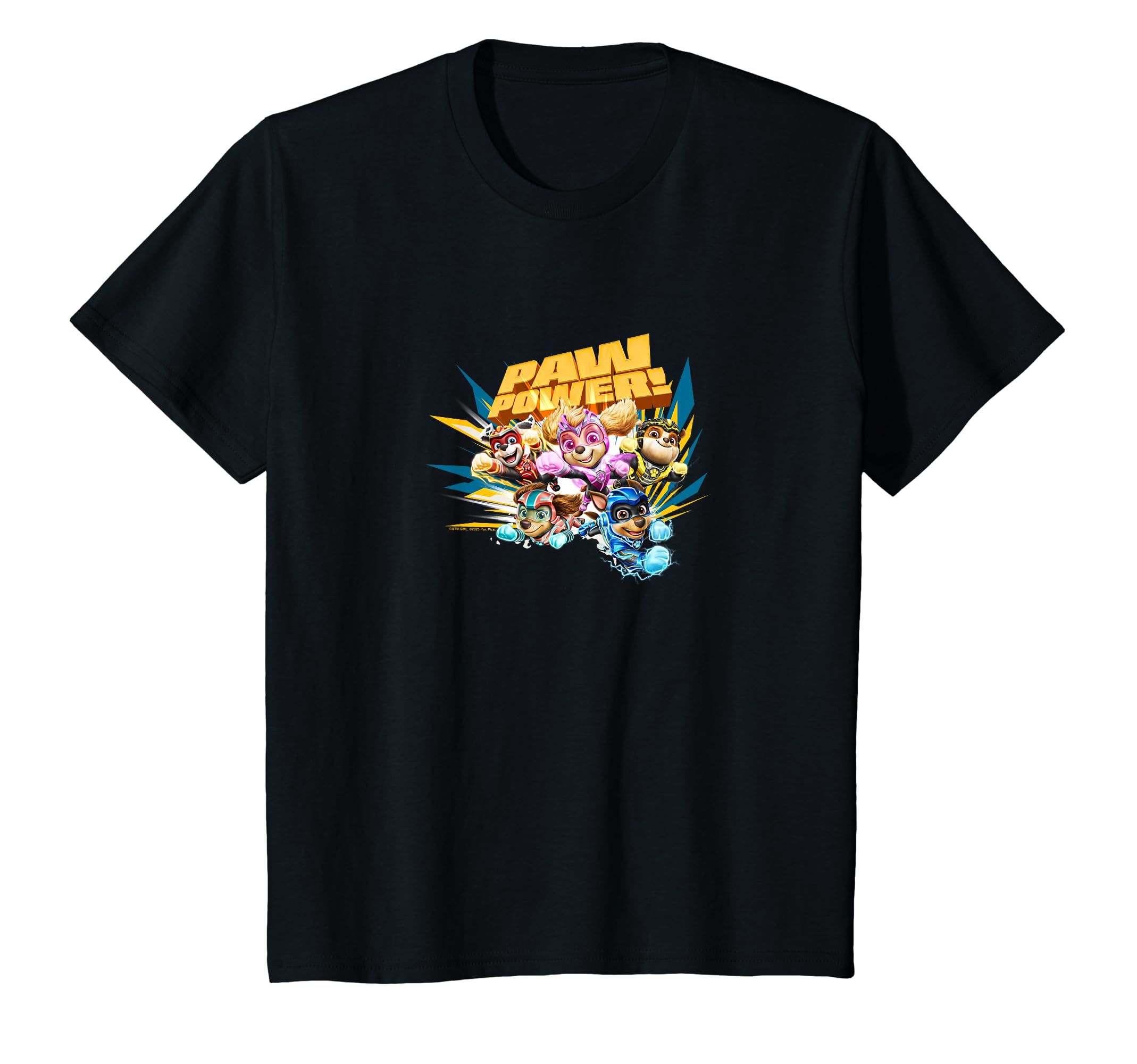 

Kids PAW Patrol: The Mighty Movie Paw Power Group Shot Logo T-Shirt