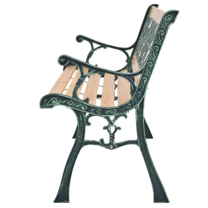 Banc de jardin à motif rose - Bois - 122 x 51 x 73 cm
