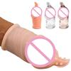 Reusable Silicone Penis Extender&Cock Ring –Delay Ejaculation, Glans Cover, Enlargement Sex Toy for Men Dick Sleeve&Penis Condom