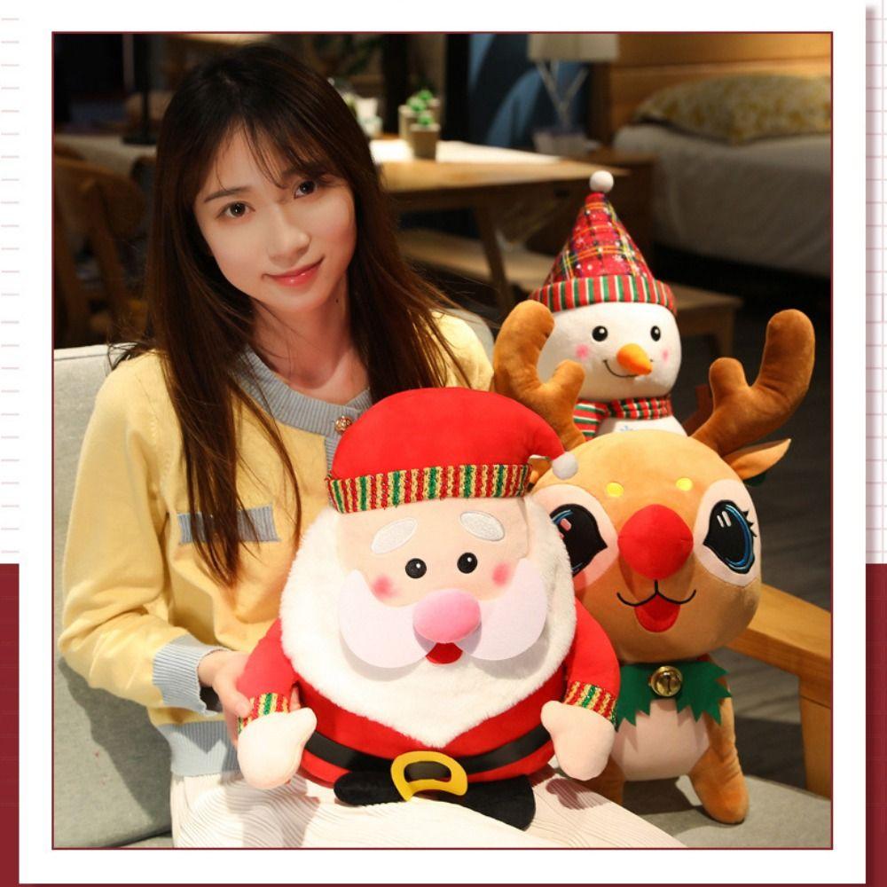 Plush Elk Snowman Plush Toys 23-43CM Christmas Decor Dolls New Pillow Doll Toys XMAS