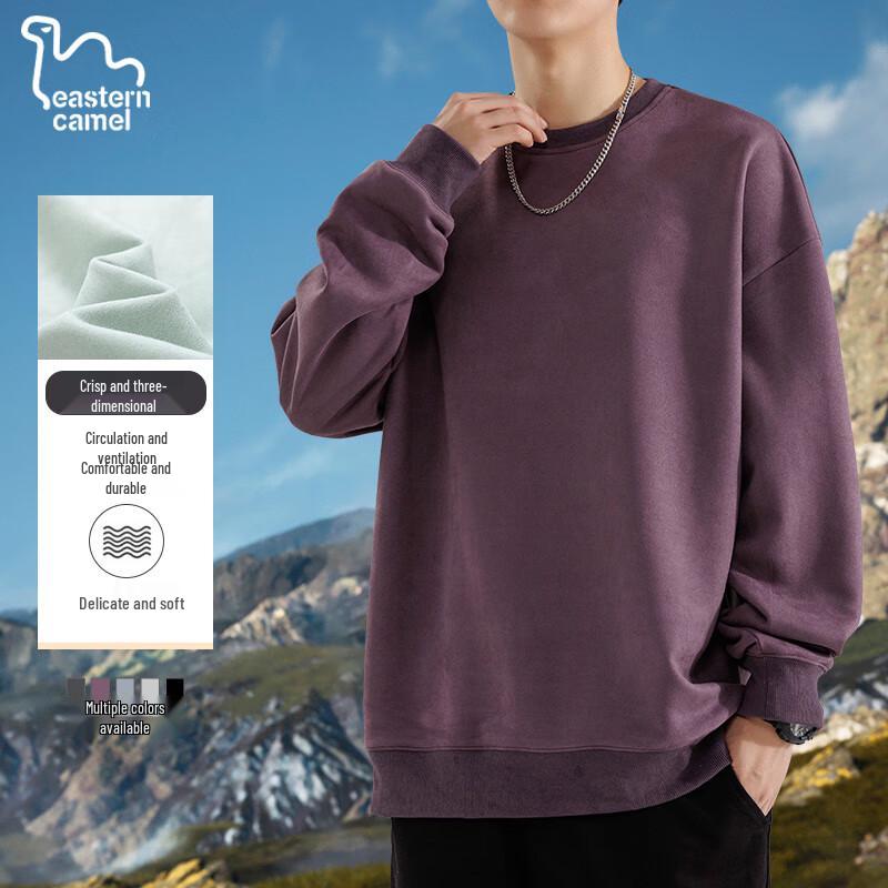 

EASTERN CAMEL Унисекс Однотонный Свитшот с Круглым Вырезом S