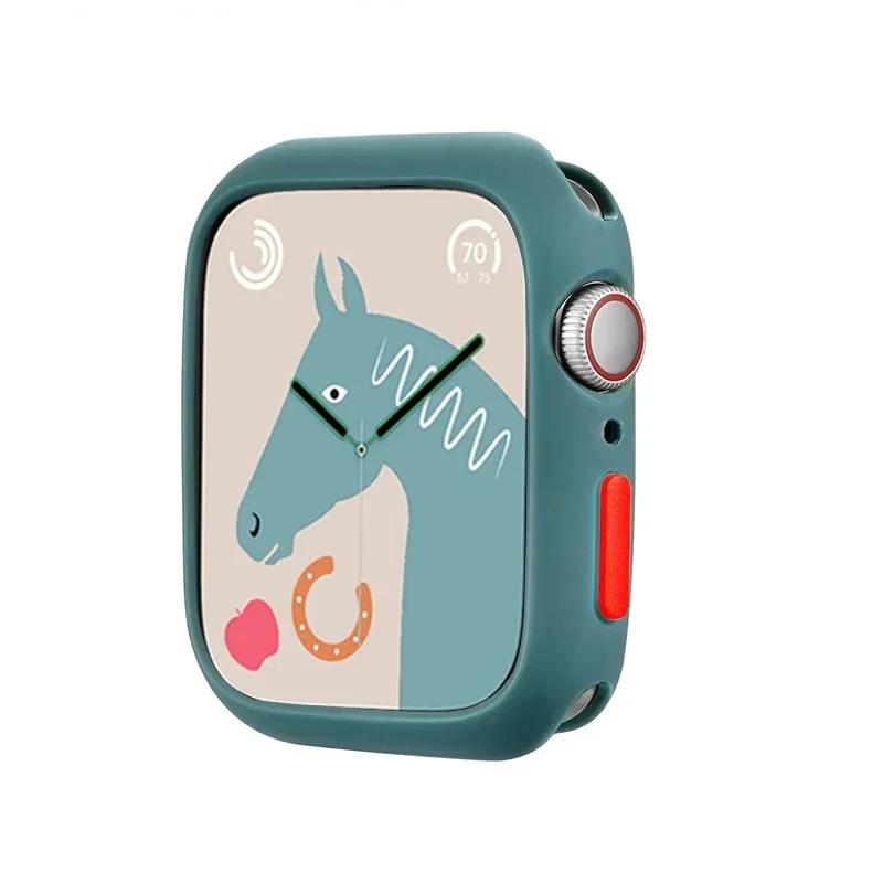 NEW Candy Soft Case for Apple Watch Cover 9 8 7 6 Se 5 4 3 45 42mm 38mm Protection Iwatch Serier 44mm 40mm 41mm Silicone Bumper
