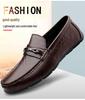 Men's Genuine Leather Slip-On Loafers: Spring & Autumn Trendy, Soft Sole, Large Size Flat Shoes