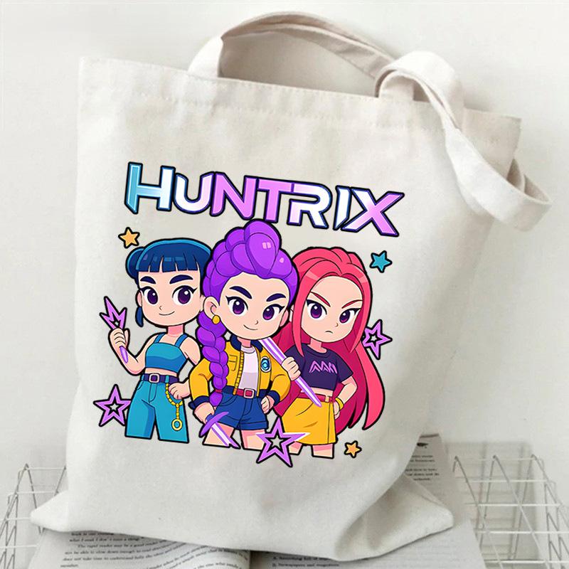 KPop Demon Hunters Student Everyday Versatile Shoulder Bag Fashion Demon Hunters Canvas Bag