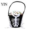 Large Capacity Candy Holder Halloween Trick or Treat Bucket for Kids, Pumpkin Face Ghost Bat Cat Bag Snack Basket, with Handle Party Favors Pattern