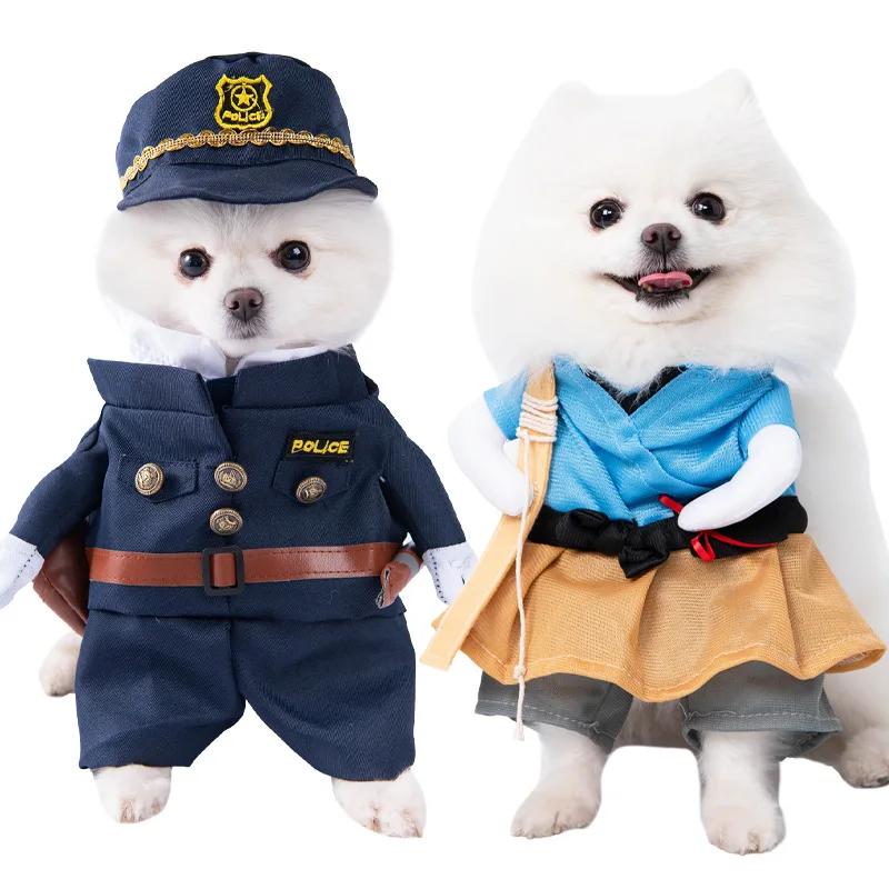 Costume Divertente Creativo per Cani e Gatti di Piccola Taglia per Halloween Giacca per Cani Piccoli Vestito per Gatti Teddy Abbigliamento per Cani a Tema Halloween per Cani Piccoli