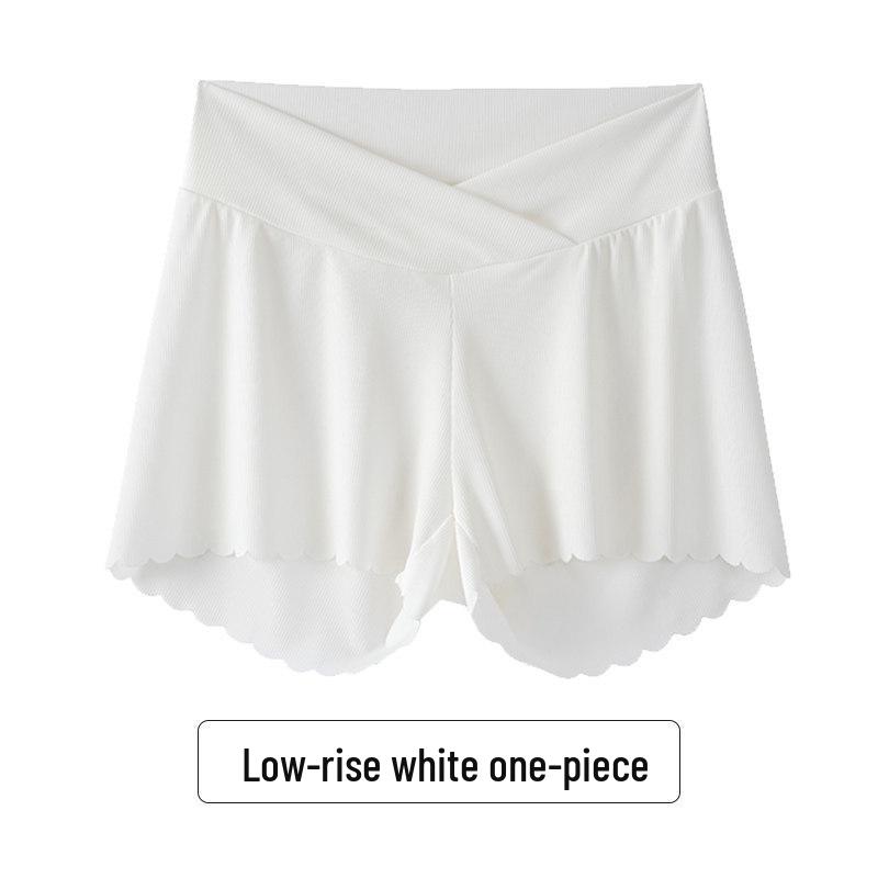 

Maternity Low Waist Ice Silk Safety Shorts for Skirts - Lightweight, Anti-Exposure, Summer Outerwear One Size (Fits 80-110 lbs)