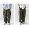 Micro Wrinkle Texture Vattenavvisande Functional Utility Byxor för män Vår Japanska Outdoor Loose Fit Plisserade Casual Byxor
