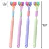 Pack of 2 3 4 Three Sided Toothbrushes Soft Bristle Toothbrush for Adults V Shaped Toothbrush Non Slip Cleaning Toothbrush